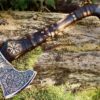 Viking Runes Helm of Awe Symbol Etched Blade Viking Axe Best Axe For Camping Hatchet | Best Gift For Him - Image 4